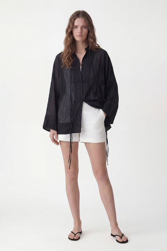 Embellished Button-Down Shirt
