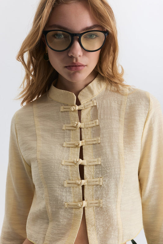 Relax Fit Embellished Button-Down Shirt