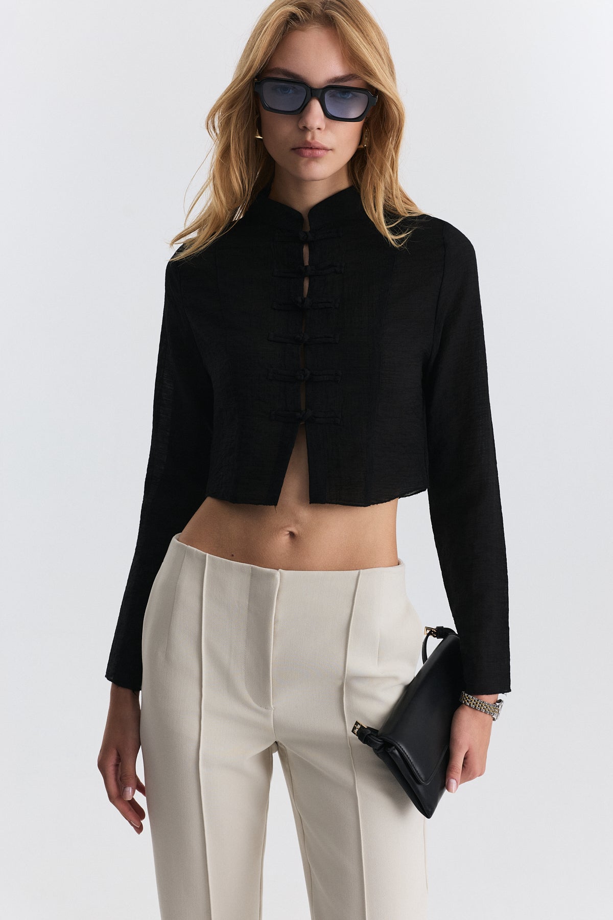 Relax Fit Embellished Button-Down Shirt