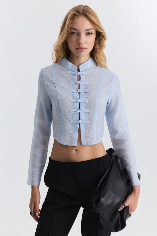 Relax Fit Embellished Button-Down Shirt
