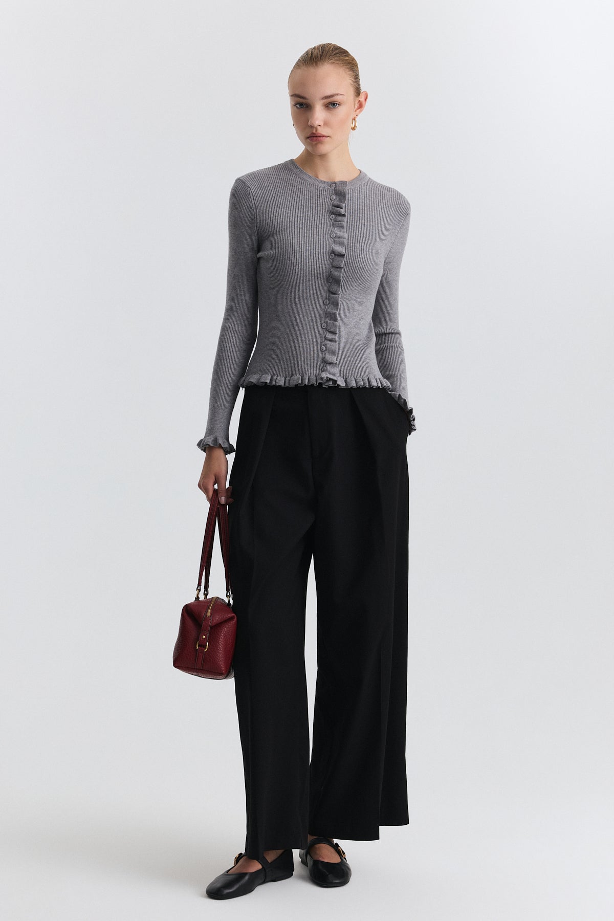 Sweater with Ruffled Details