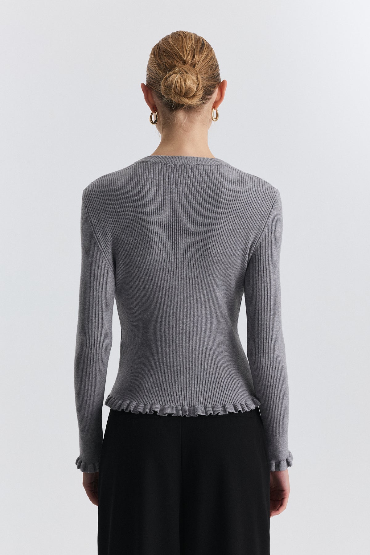 Sweater with Ruffled Details