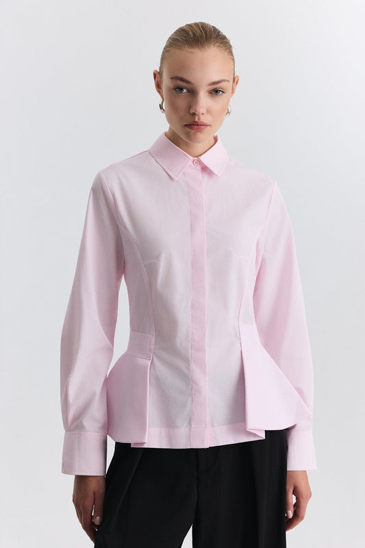 Peplum Poplin Shirt