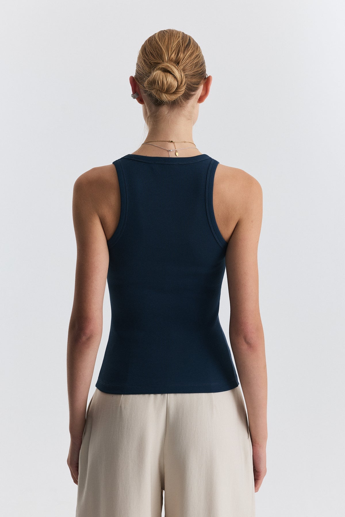 Women's Tank Top with Straps and Ruffle Trim