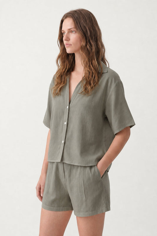 100% Lyocell Shorts Set