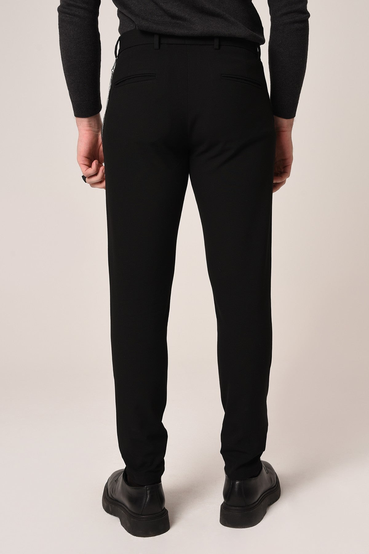 Men's Accessories: Slim-Fit Pants with Detailed Design