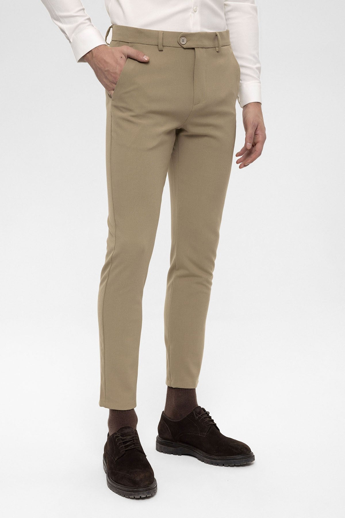 Men's Accessories: Slim-Fit Pants with Detailed Design