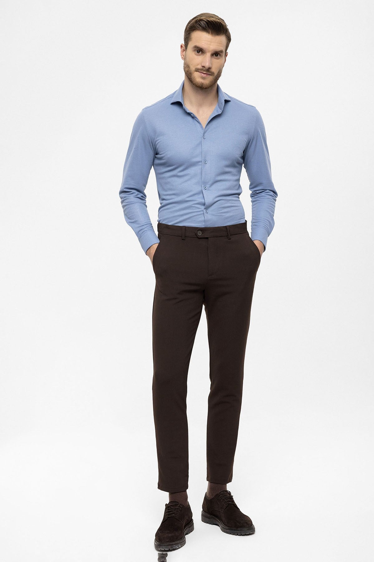 Men's Accessories: Slim-Fit Pants with Detailed Design
