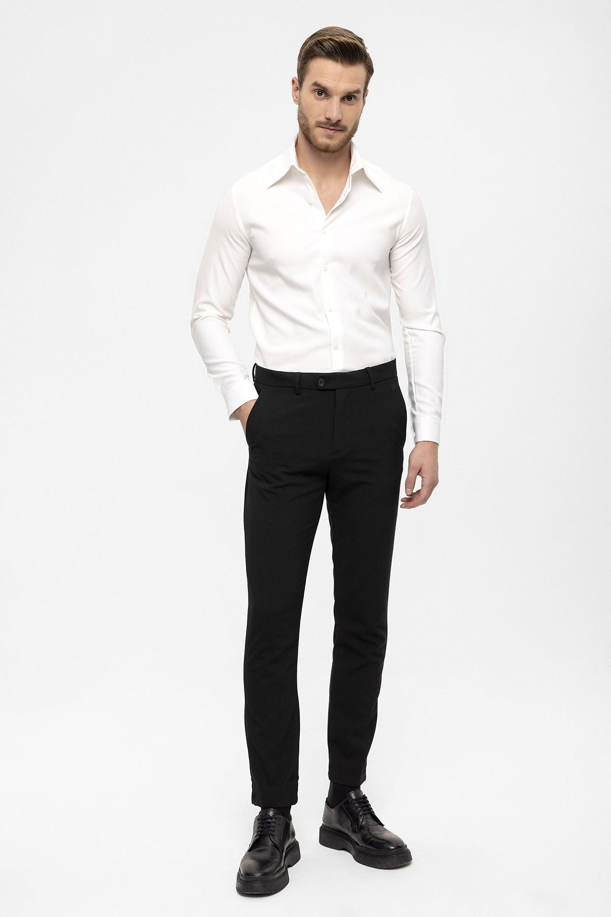 Antioch Men's Accessories: Slim-Fit Pants with Detailed Design