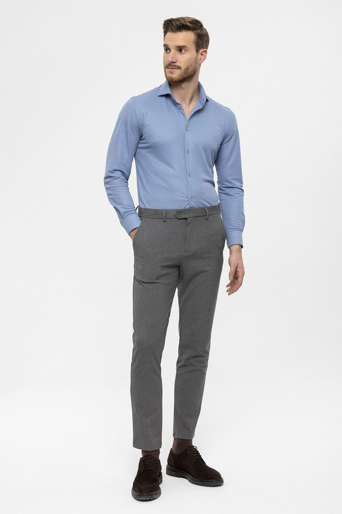 Men's Accessories: Slim-Fit Pants with Detailed Design