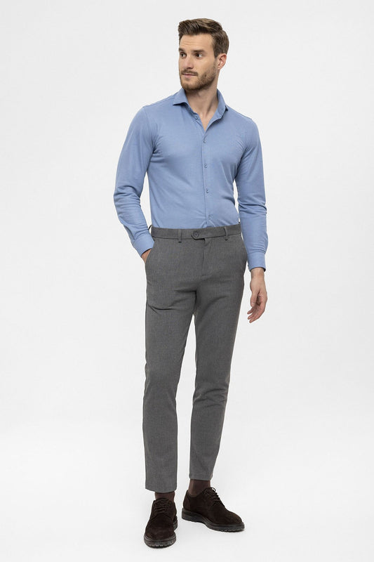 Men's Accessories: Slim-Fit Pants with Detailed Design