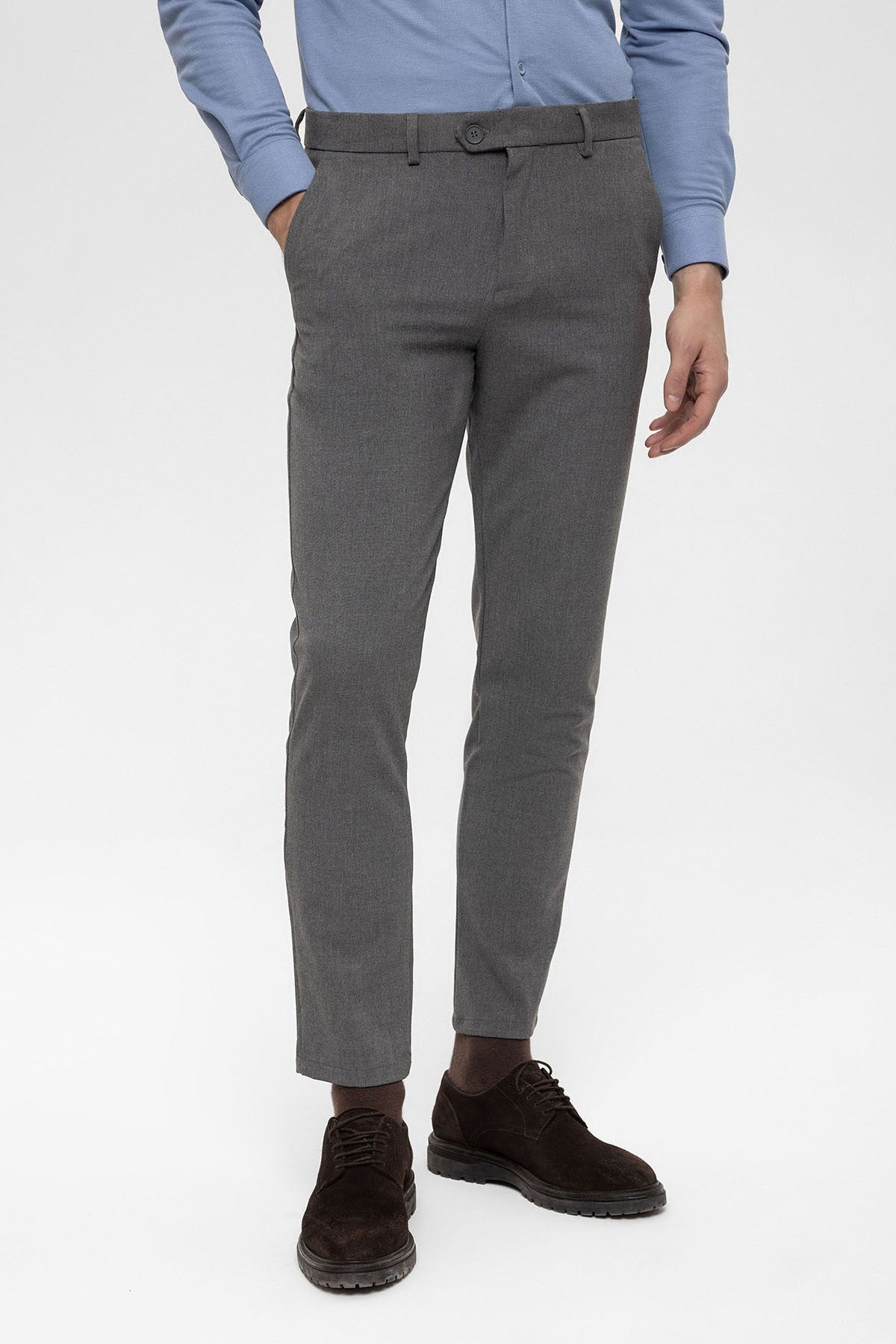 Men's Accessories: Slim-Fit Pants with Detailed Design