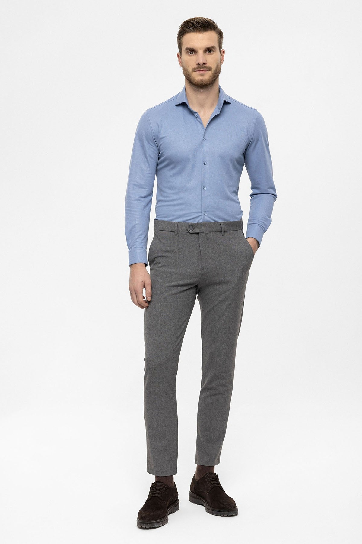 Men's Accessories: Slim-Fit Pants with Detailed Design