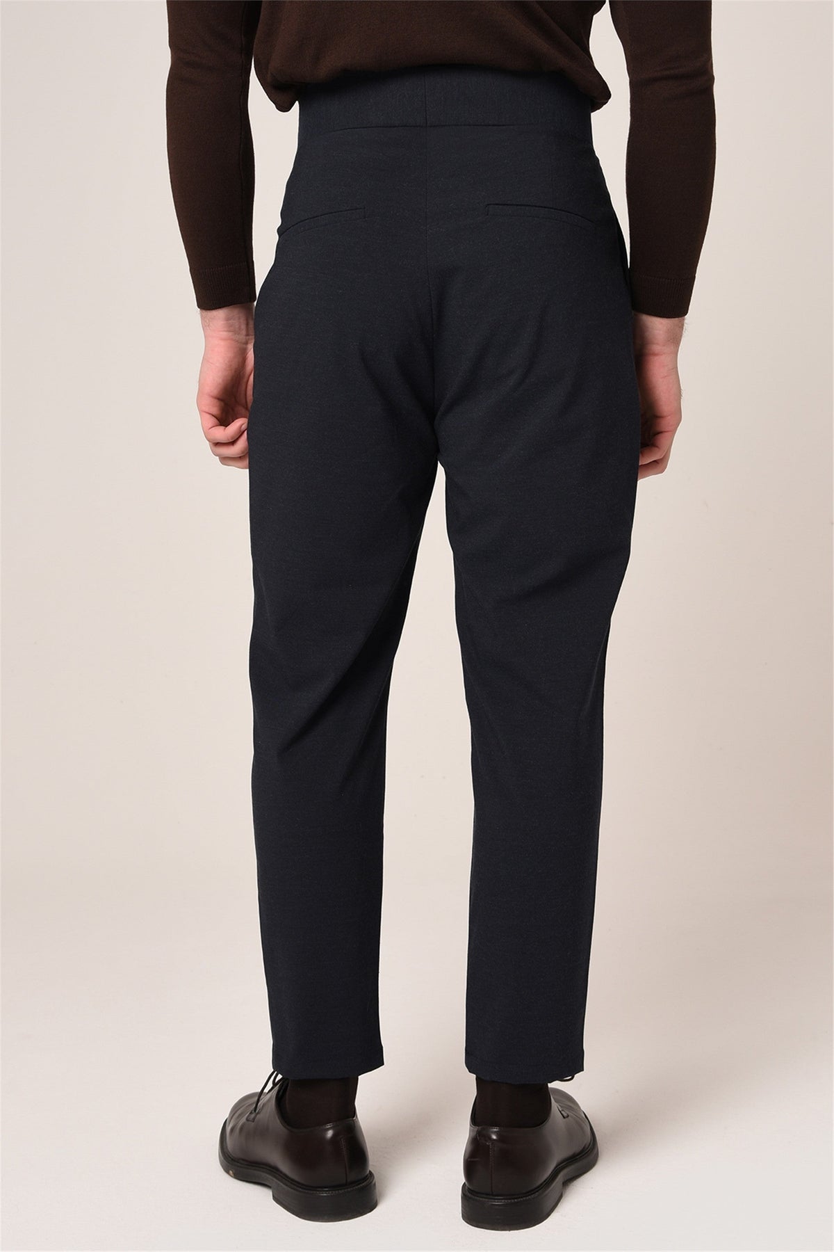 Antioch High-Waisted Belted Pleated Fabric Pants