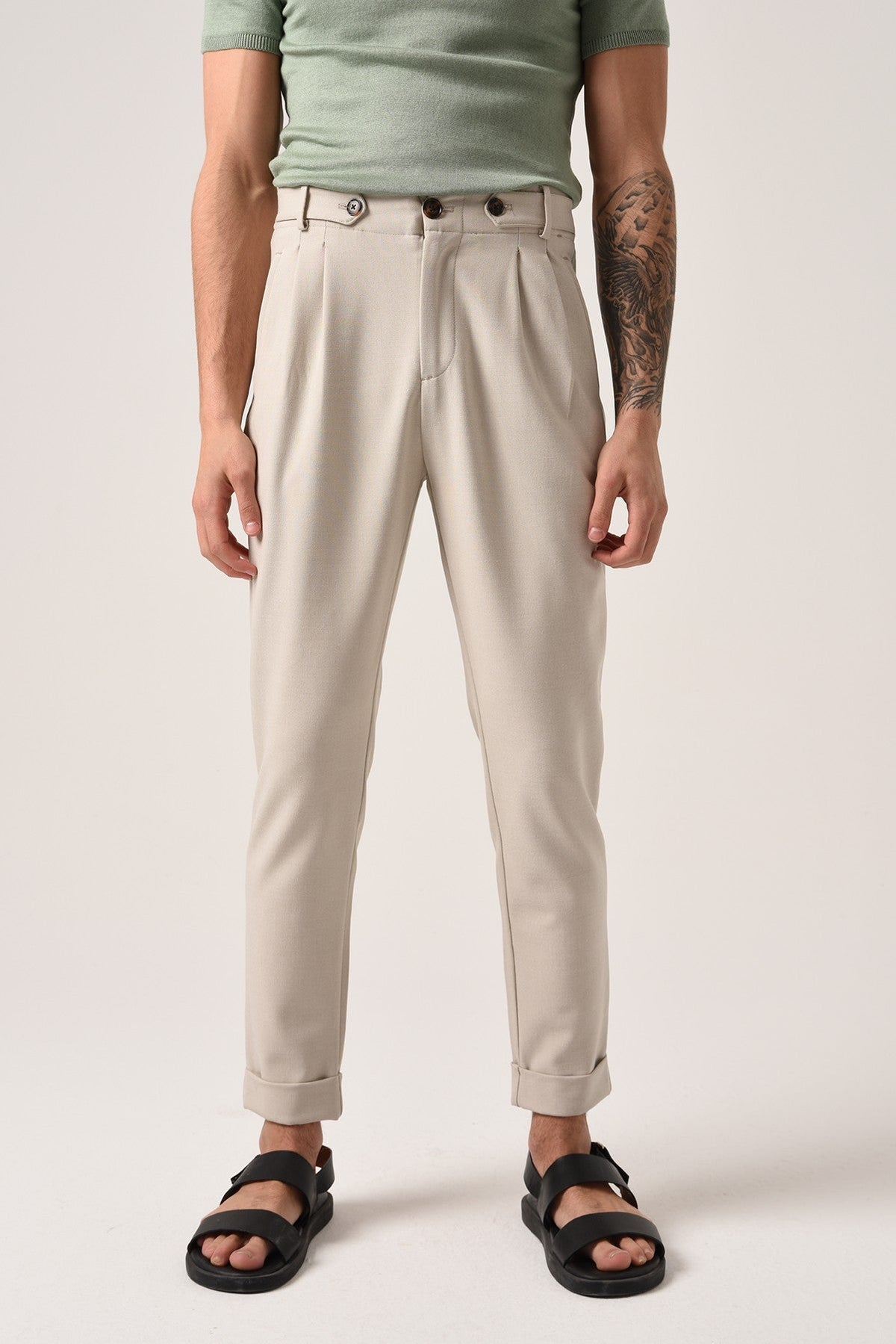 Antioch High-Waisted (Boyfriend) Pleated Pants