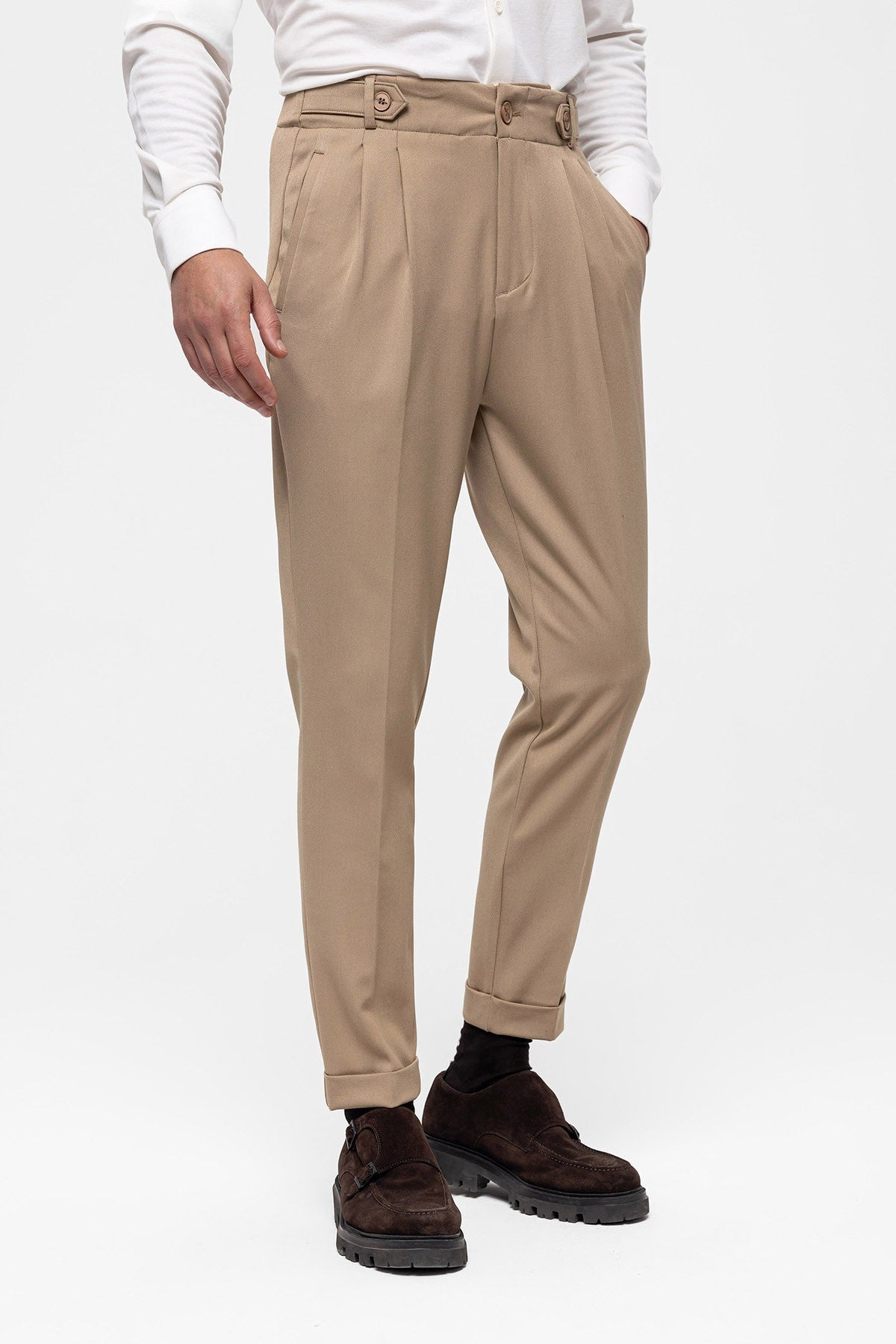 Antioch High-Waisted (Boyfriend) Pleated Pants