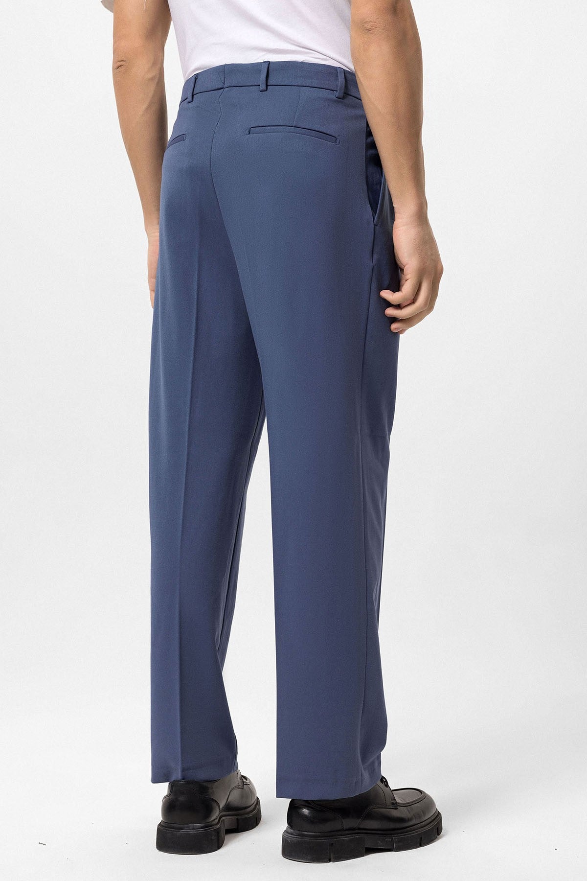 High-Waisted Pleated Relaxed-Fit Men's Pants