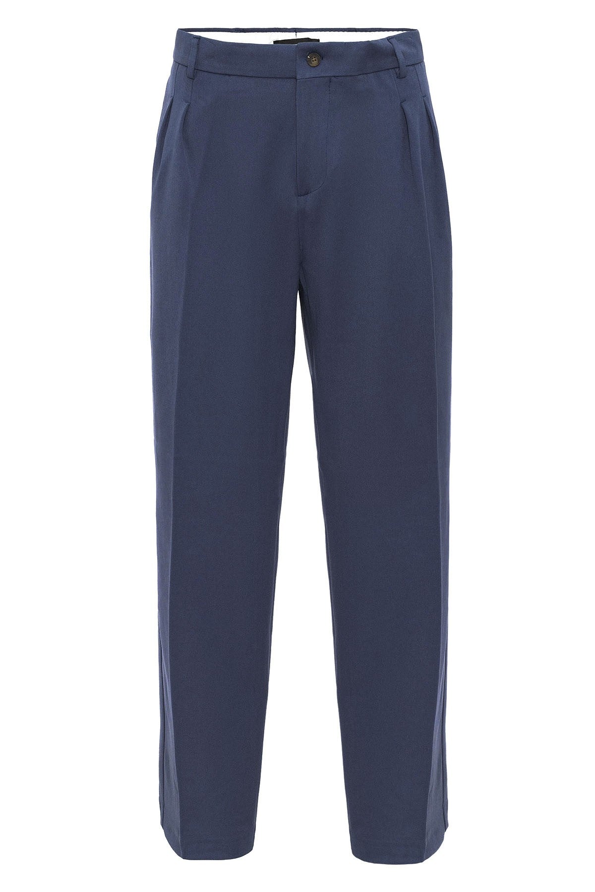 High-Waisted Pleated Relaxed-Fit Men's Pants