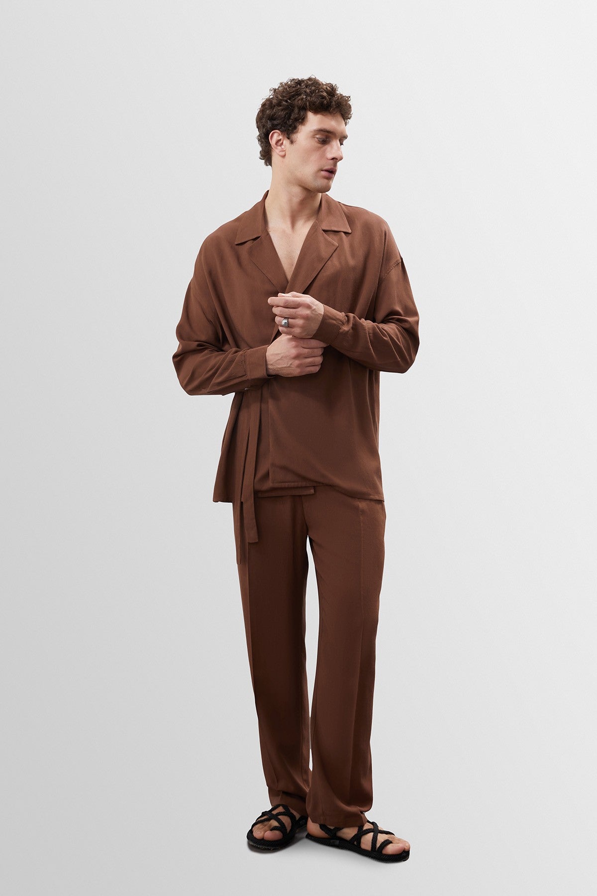 Antioch High-Waisted Pleated Linen-Blend Men's Pants