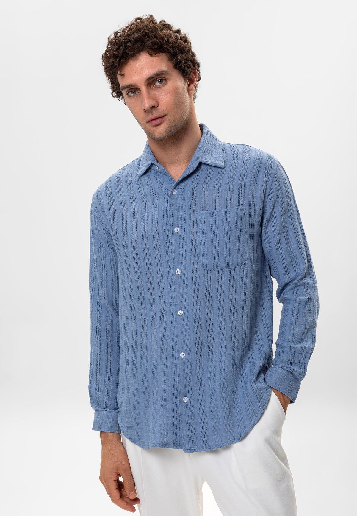 Antioch Knit-Detail Men's Shirt