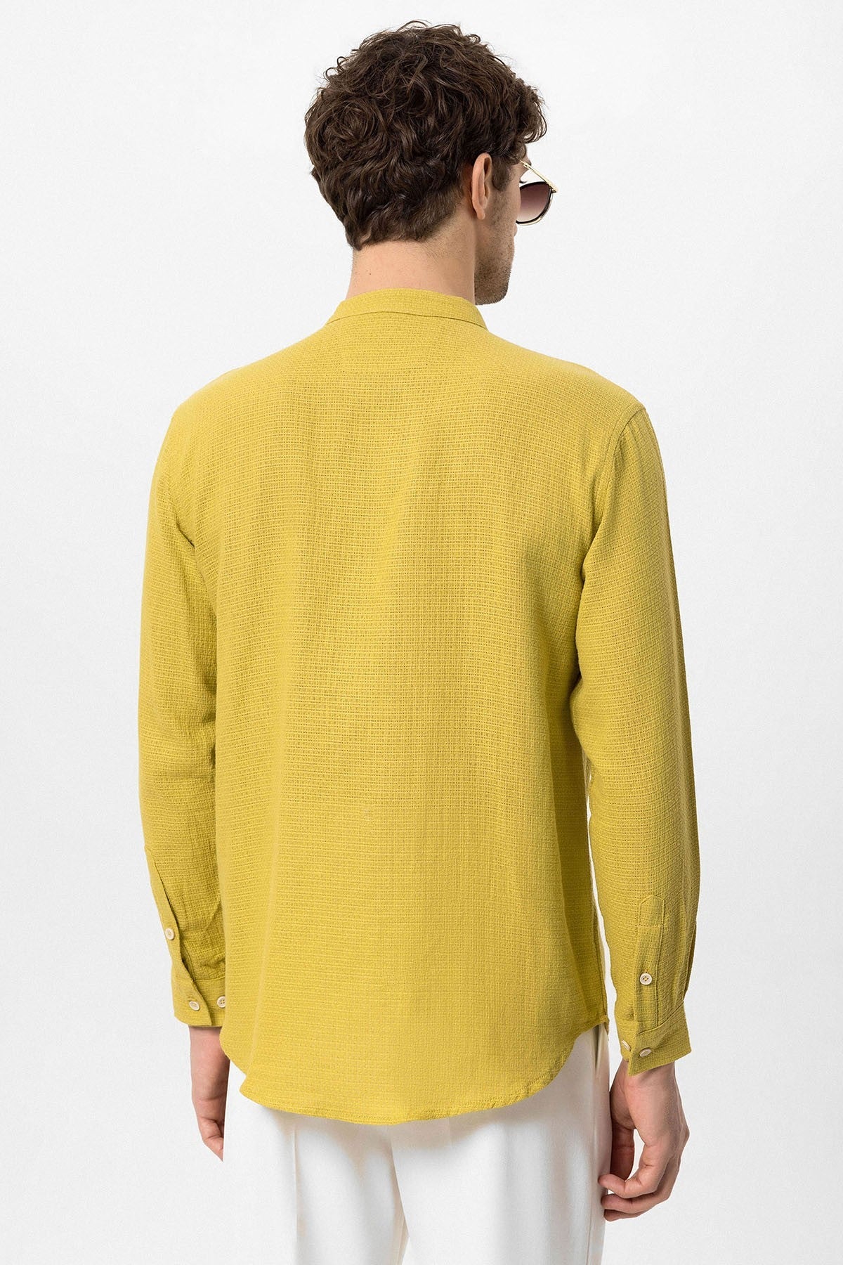 Antioch Crew-Neck Knitted Textured Men's Shirt