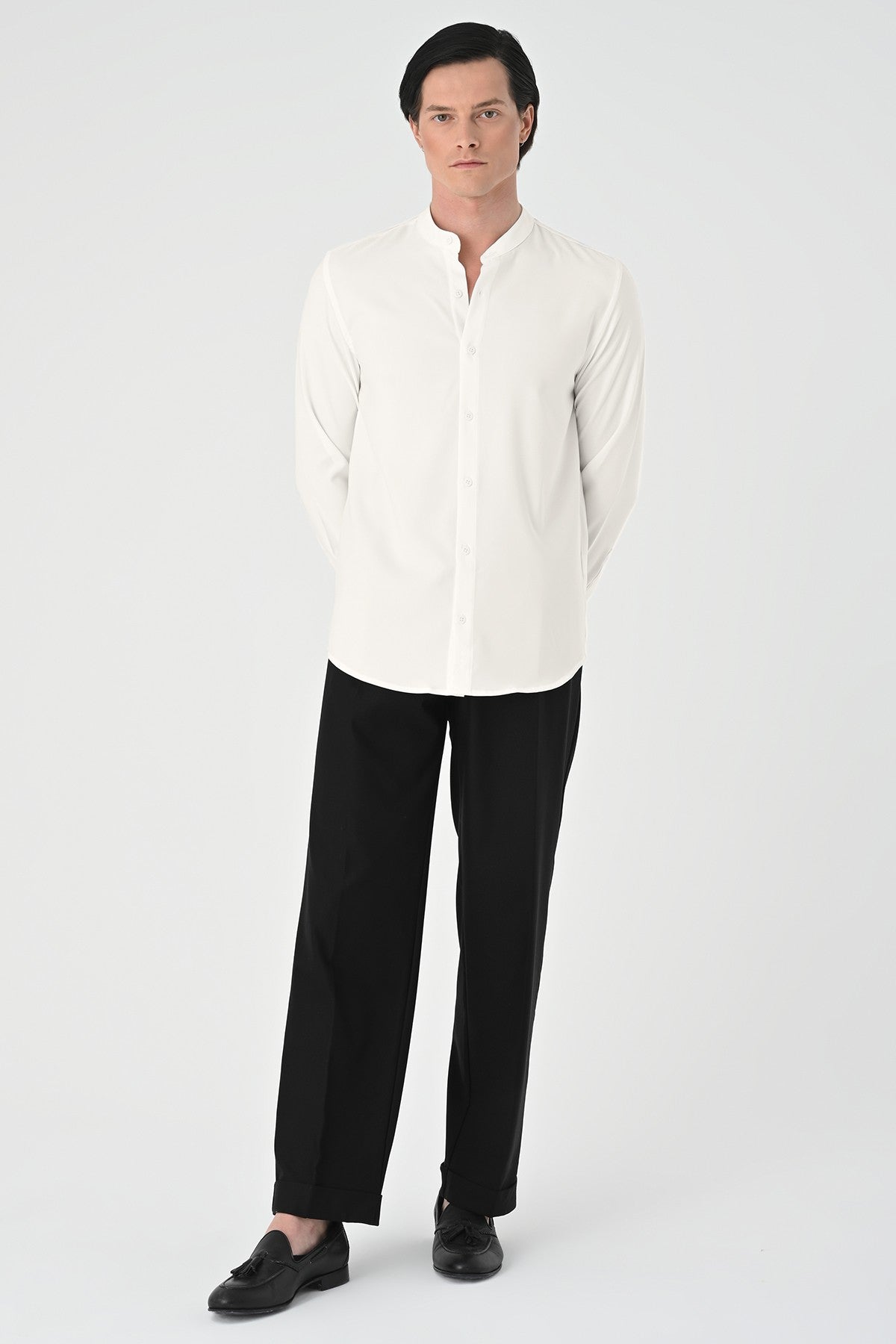 Antioch Regular Fit Mandarin Collar Men's Shirt