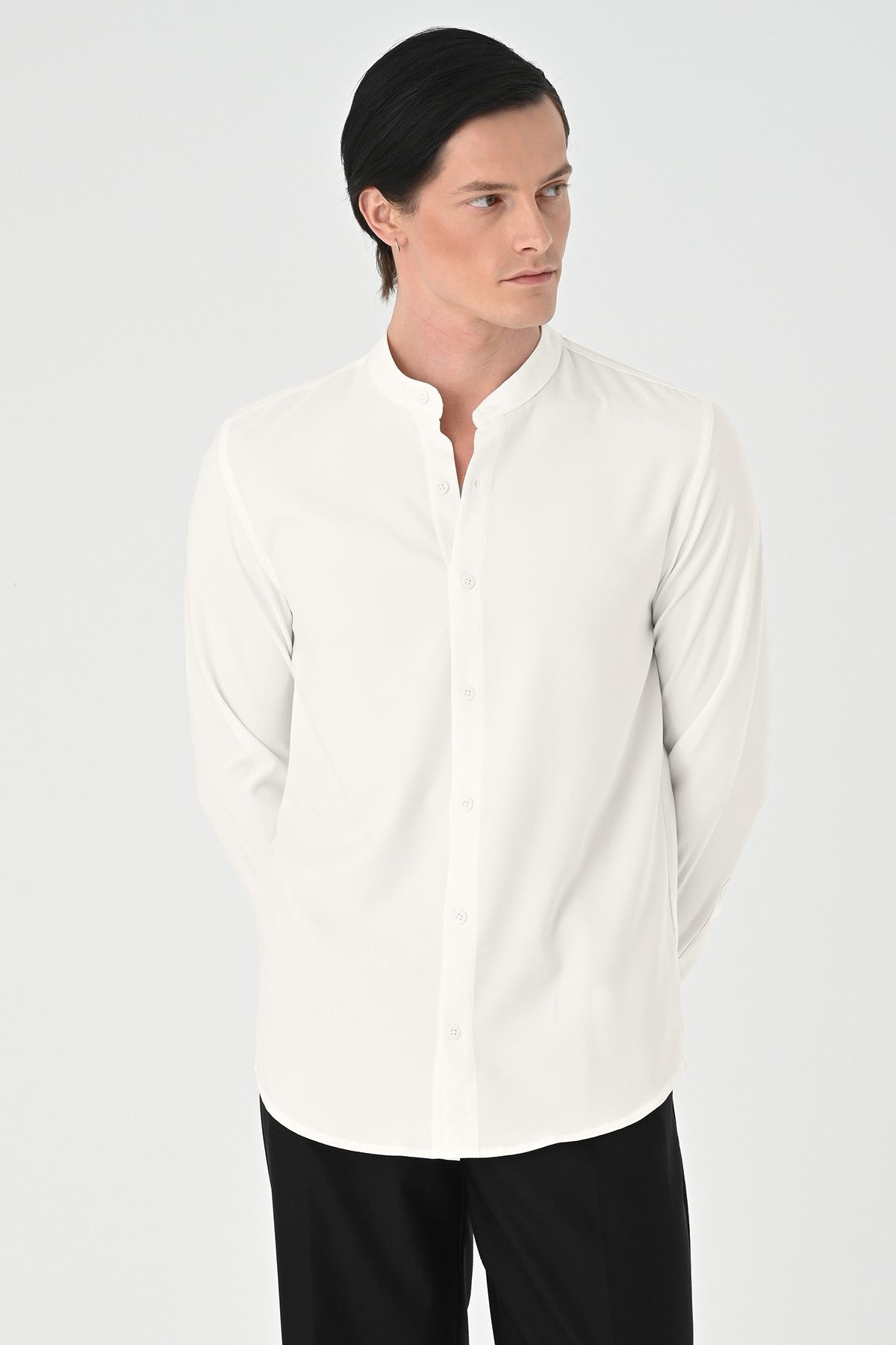 Antioch Regular Fit Mandarin Collar Men's Shirt