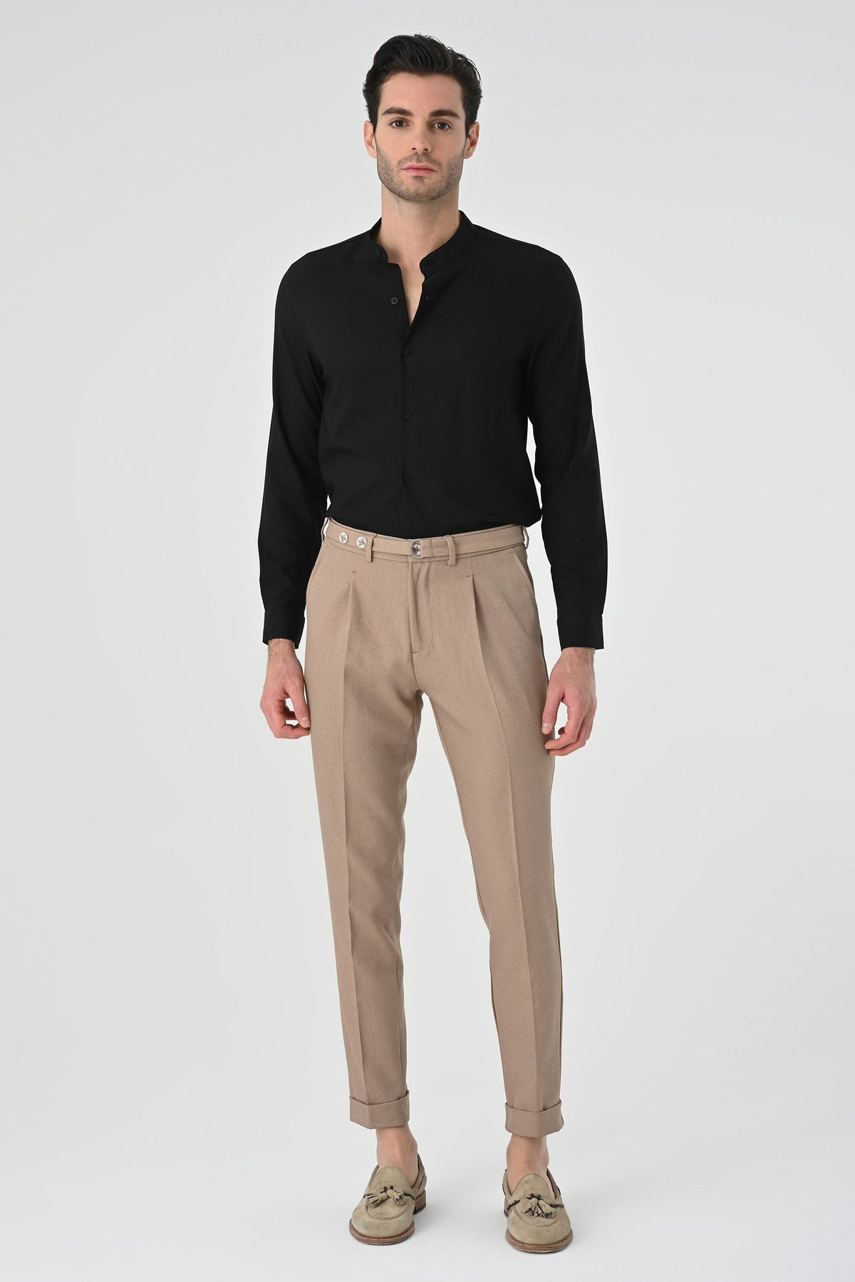 Antioch Regular Fit Mandarin Collar Men's Shirt