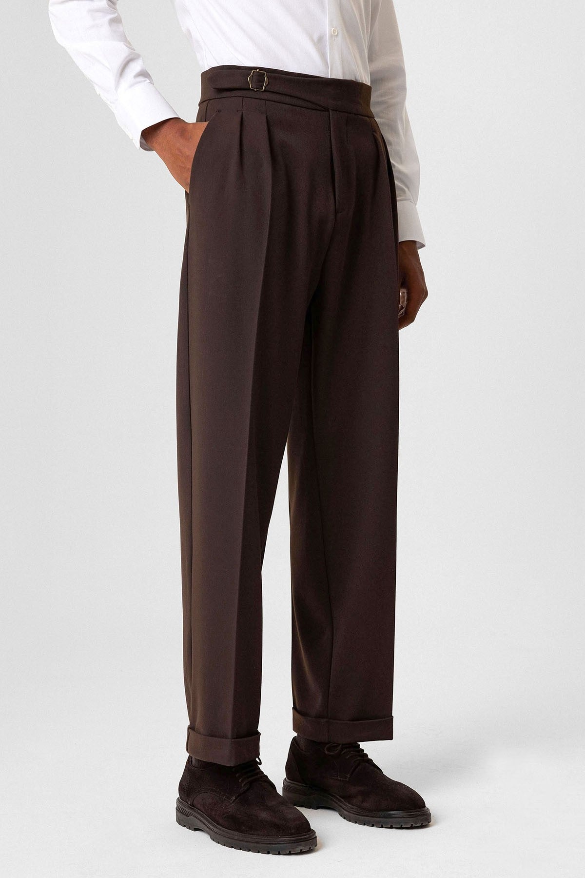 Antioch Toka Detailed Pleated High-Waisted Men's Pants