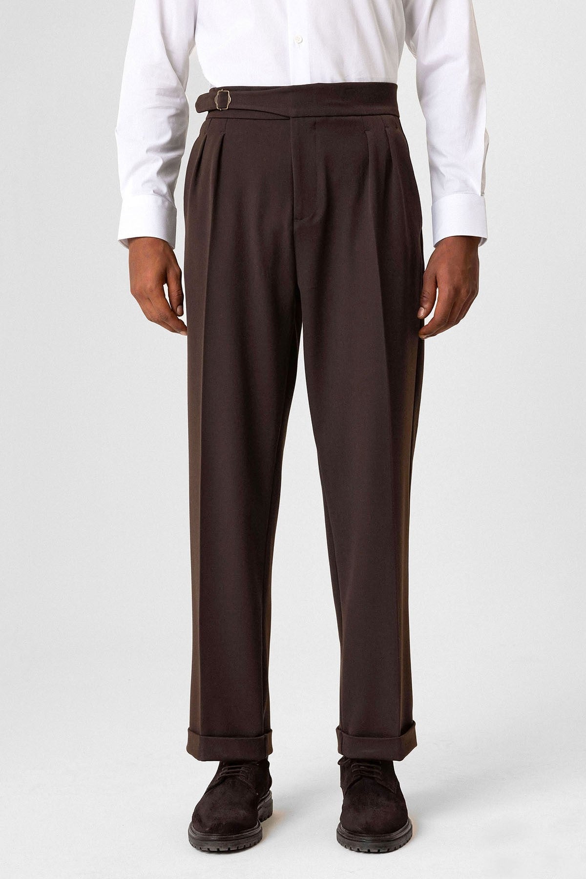 Antioch Toka Detailed Pleated High-Waisted Men's Pants