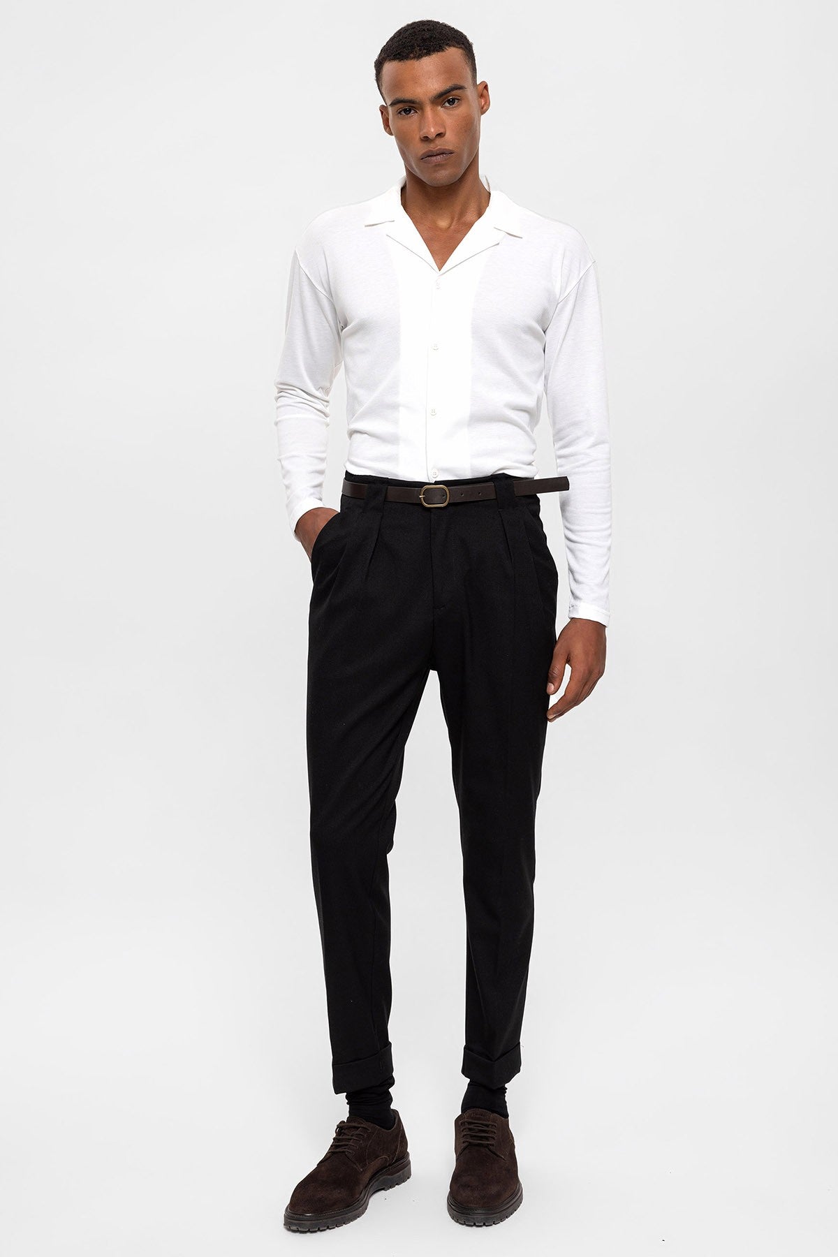 Antioch Arched Double-Cuff Pants