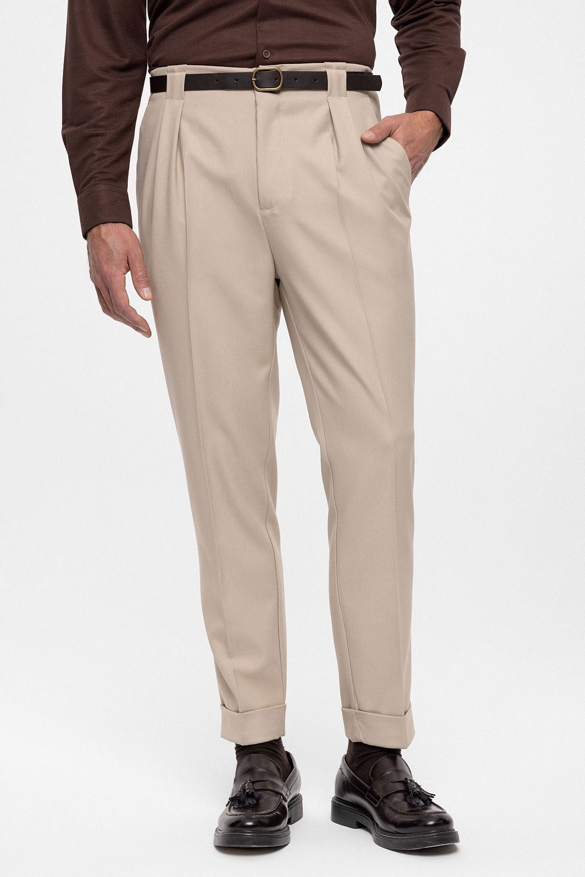Antioch Arched Double-Cuff Pants