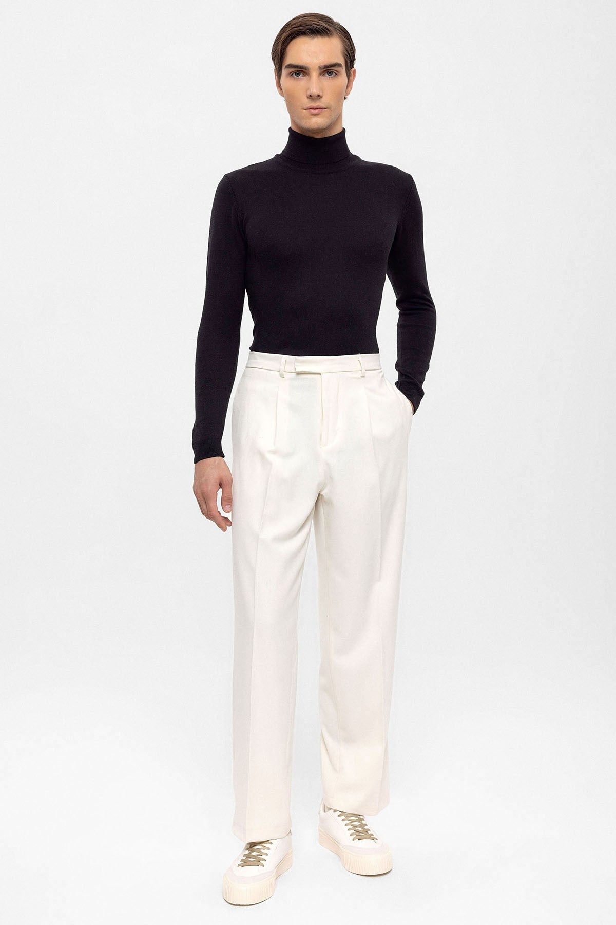 Antioch High-Waisted Zipper-Front Men's Pants