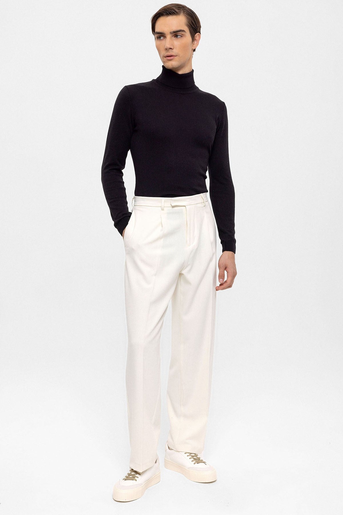 Antioch High-Waisted Zipper-Front Men's Pants