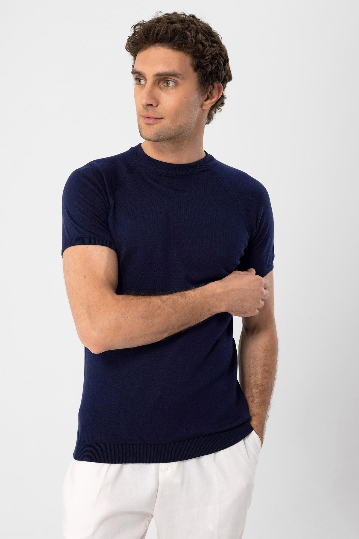 Antioch Bike Collar Slim-Fit Men's Knit T-Shirt