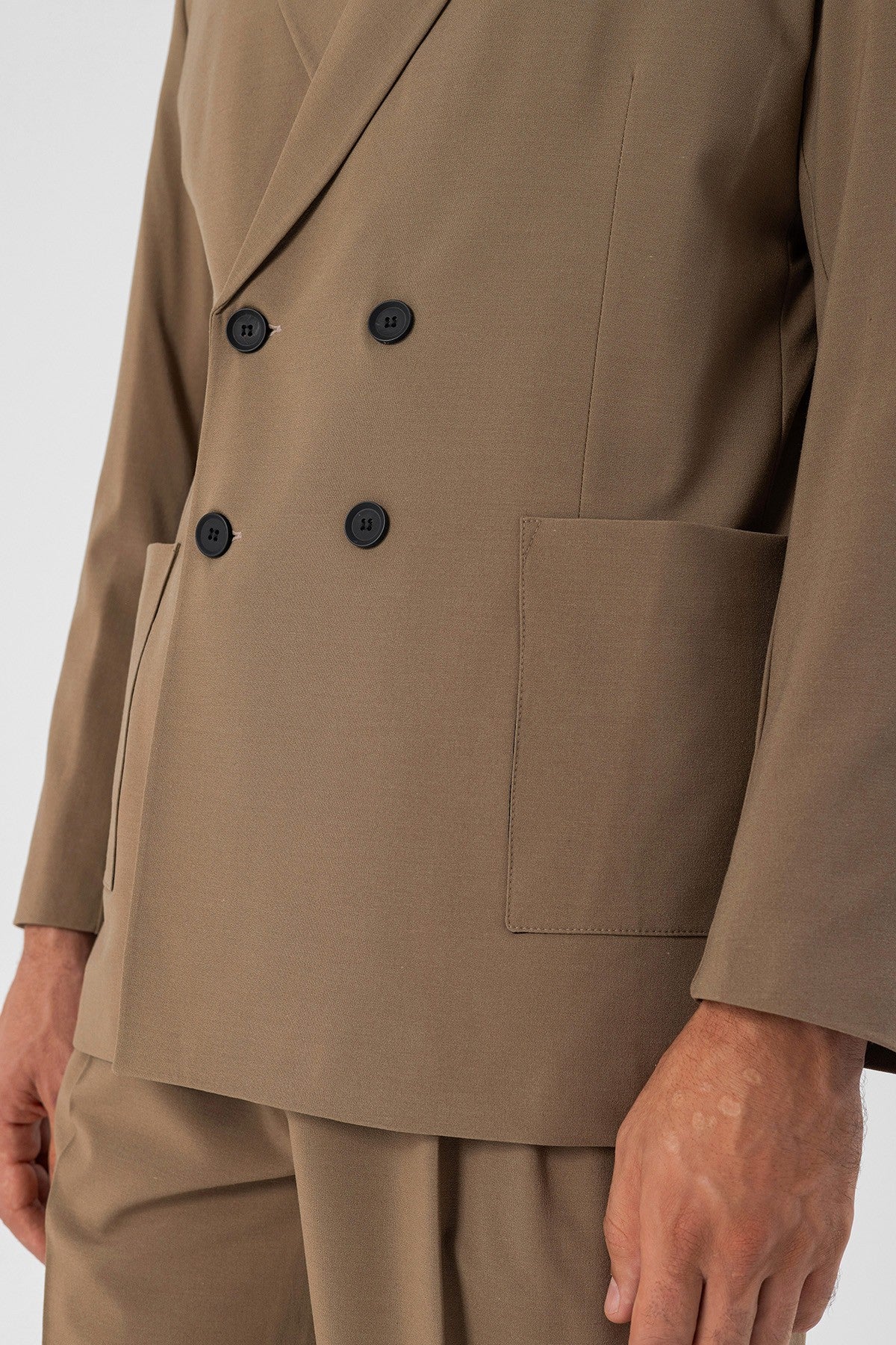 Antioch Men's Double-Breasted Blazer with Side Pockets