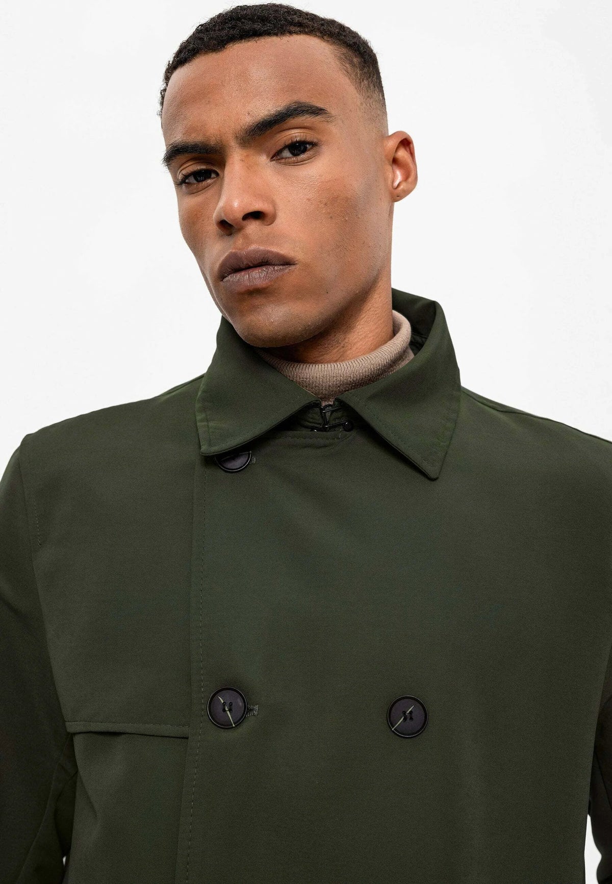 Antioch Belted Double-Breasted Trench Coat