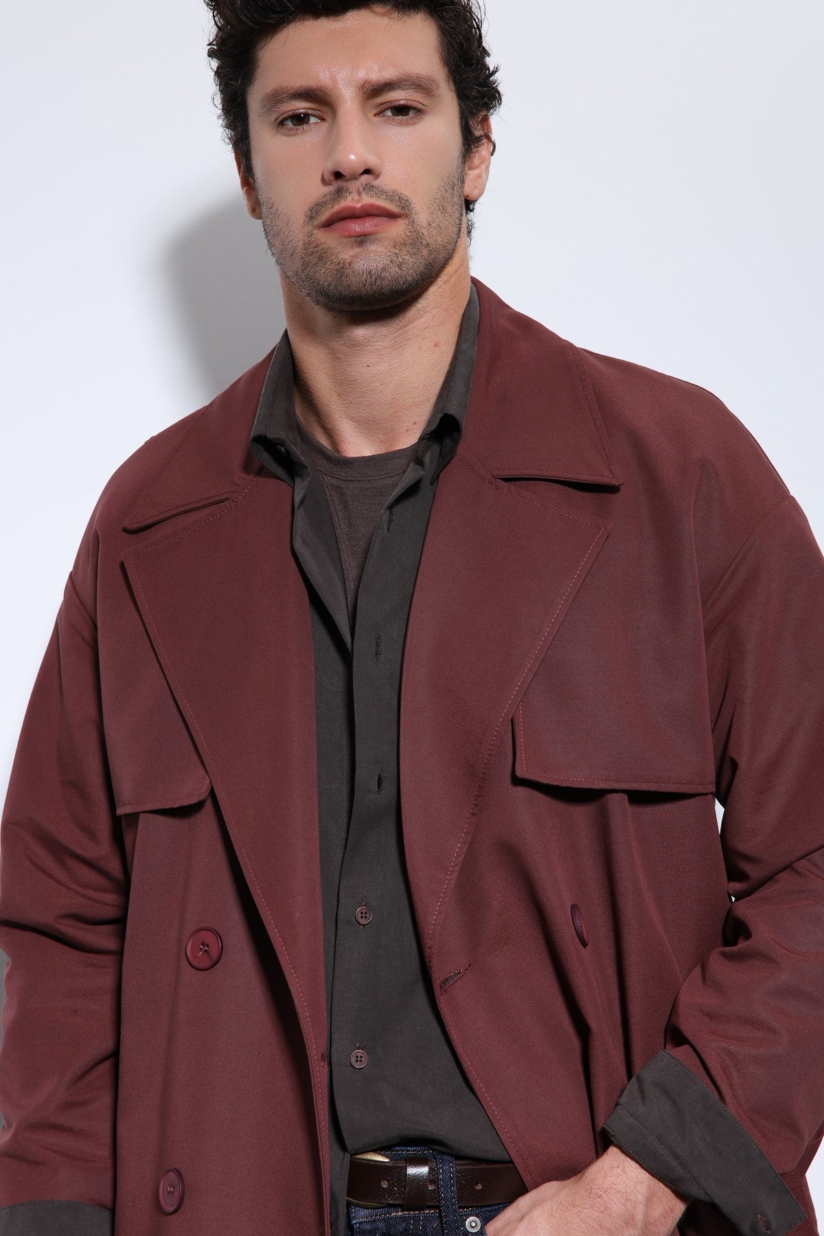 Antioch Cross-Over Belted Trench Coat