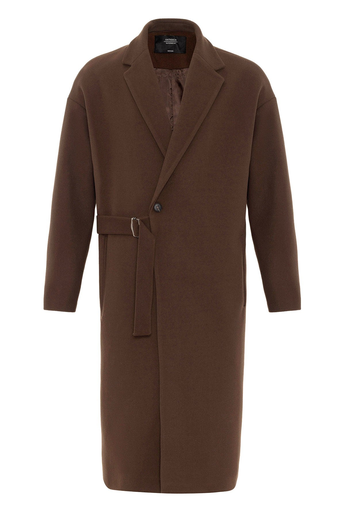 Oversized Men's Coat with a Belt
