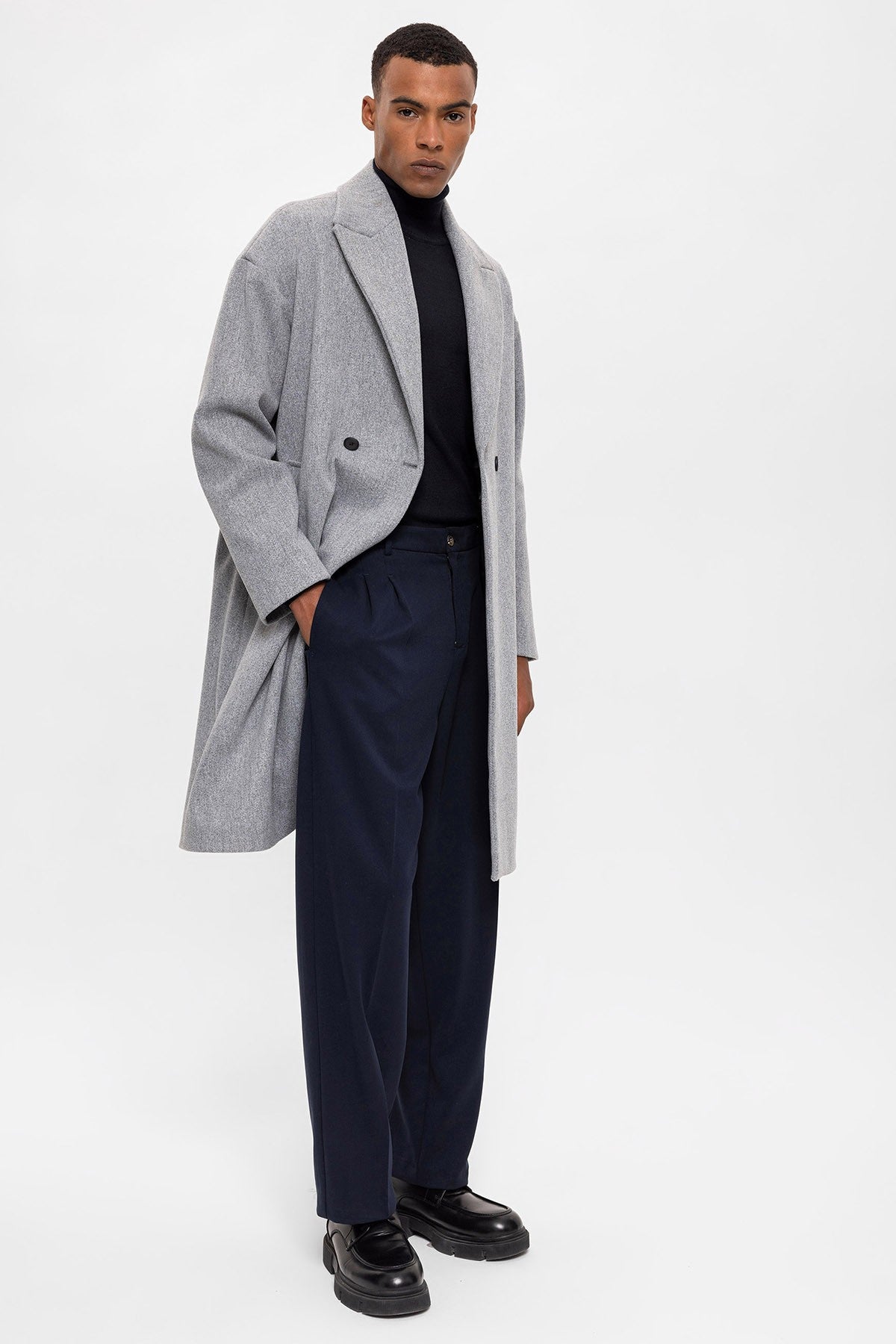 Antioch Oversized Double-Breasted Men's Coat