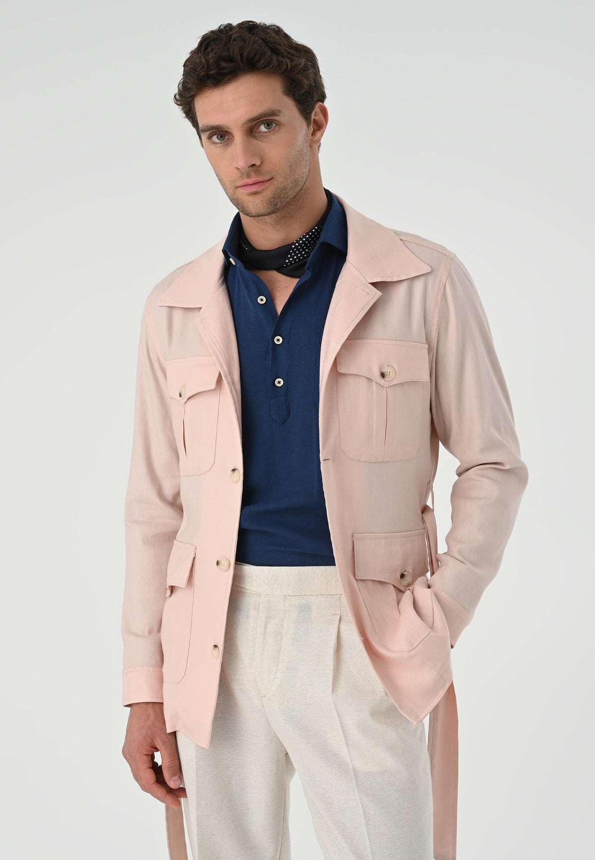 Antioch Men's Belted Seasonal Linen Coat