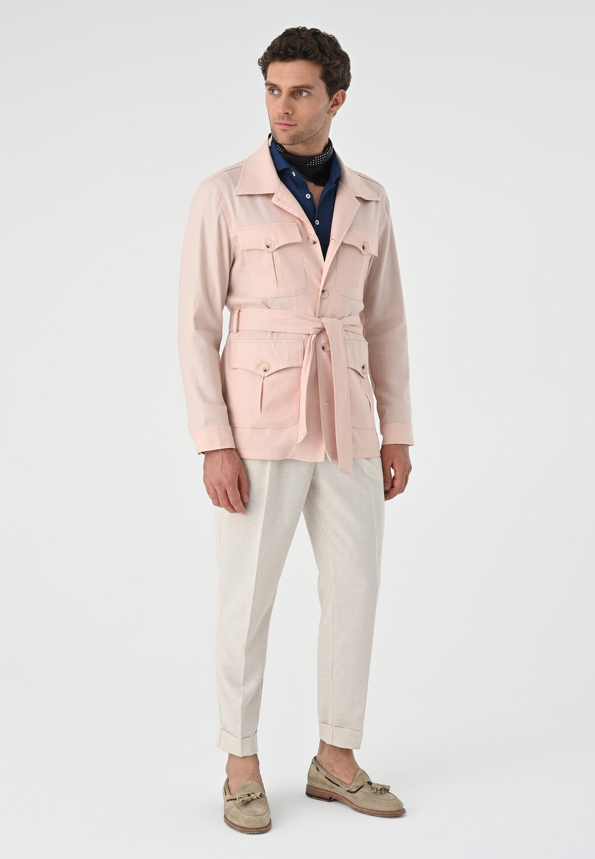 Antioch Men's Belted Seasonal Linen Coat