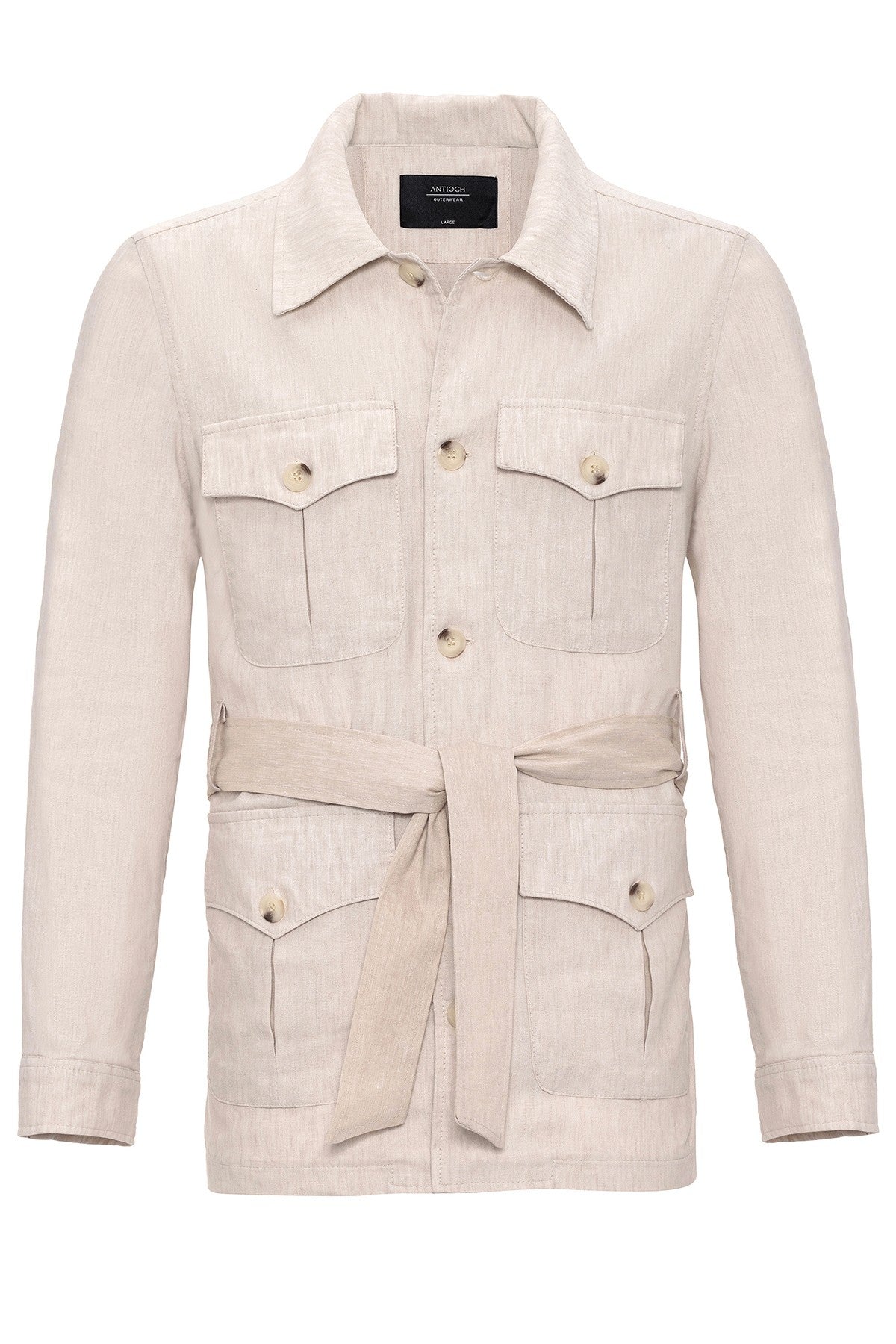 Antioch Men's Belted Seasonal Linen Coat