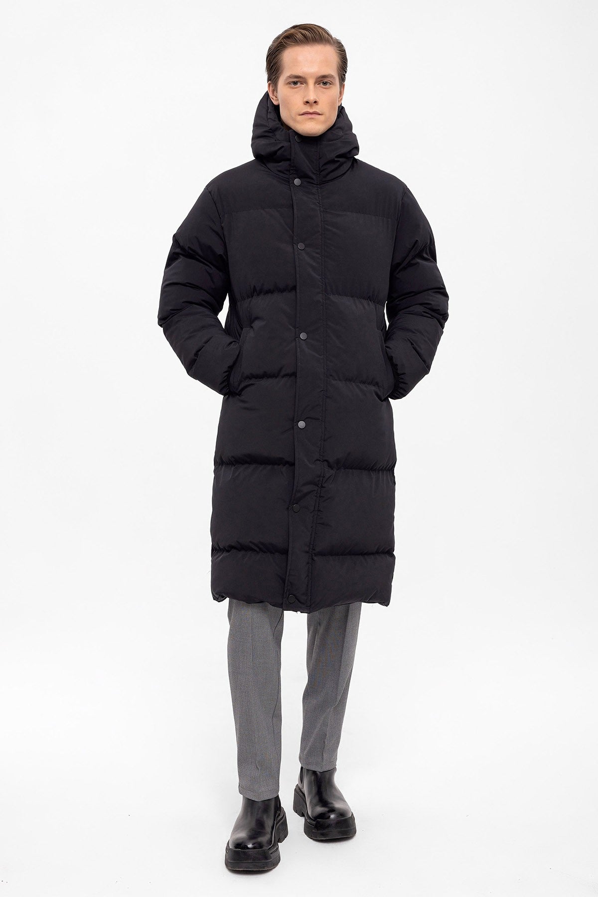 Antioch Long Hooded Puffer Jacket