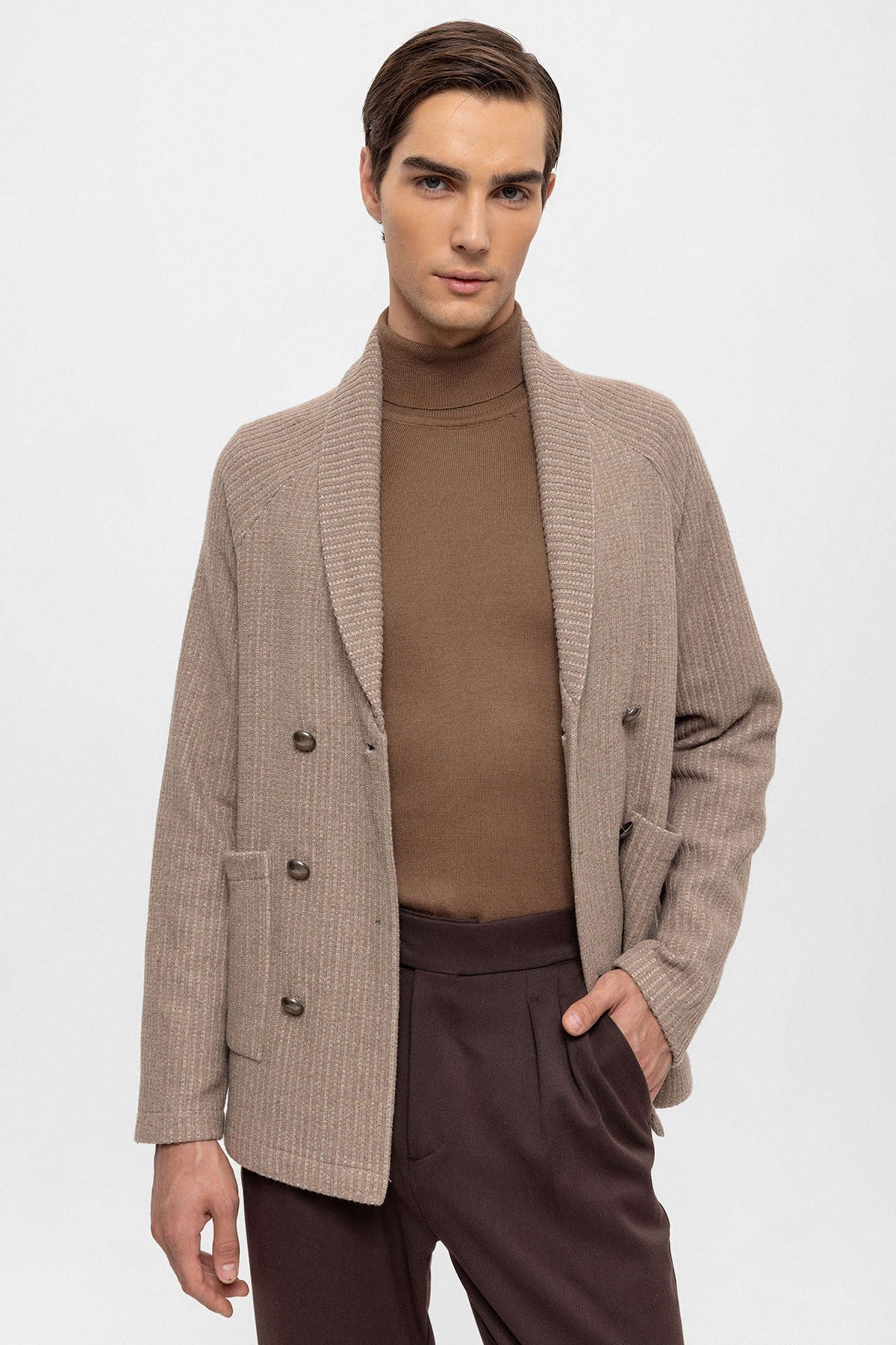 Antioch Shawl-Collar Double-Breasted Men's Cardigan