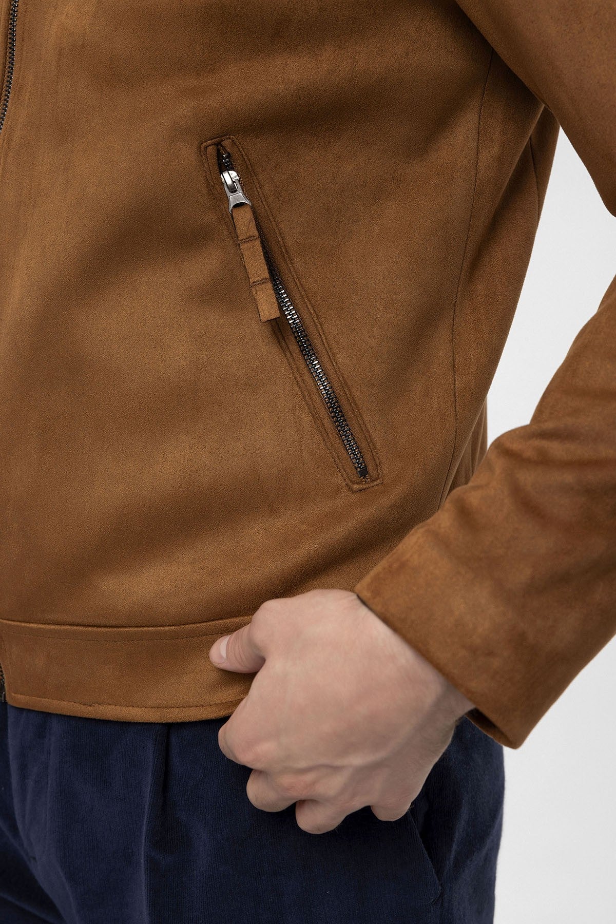Antioch Zipper Suede Men's Jacket
