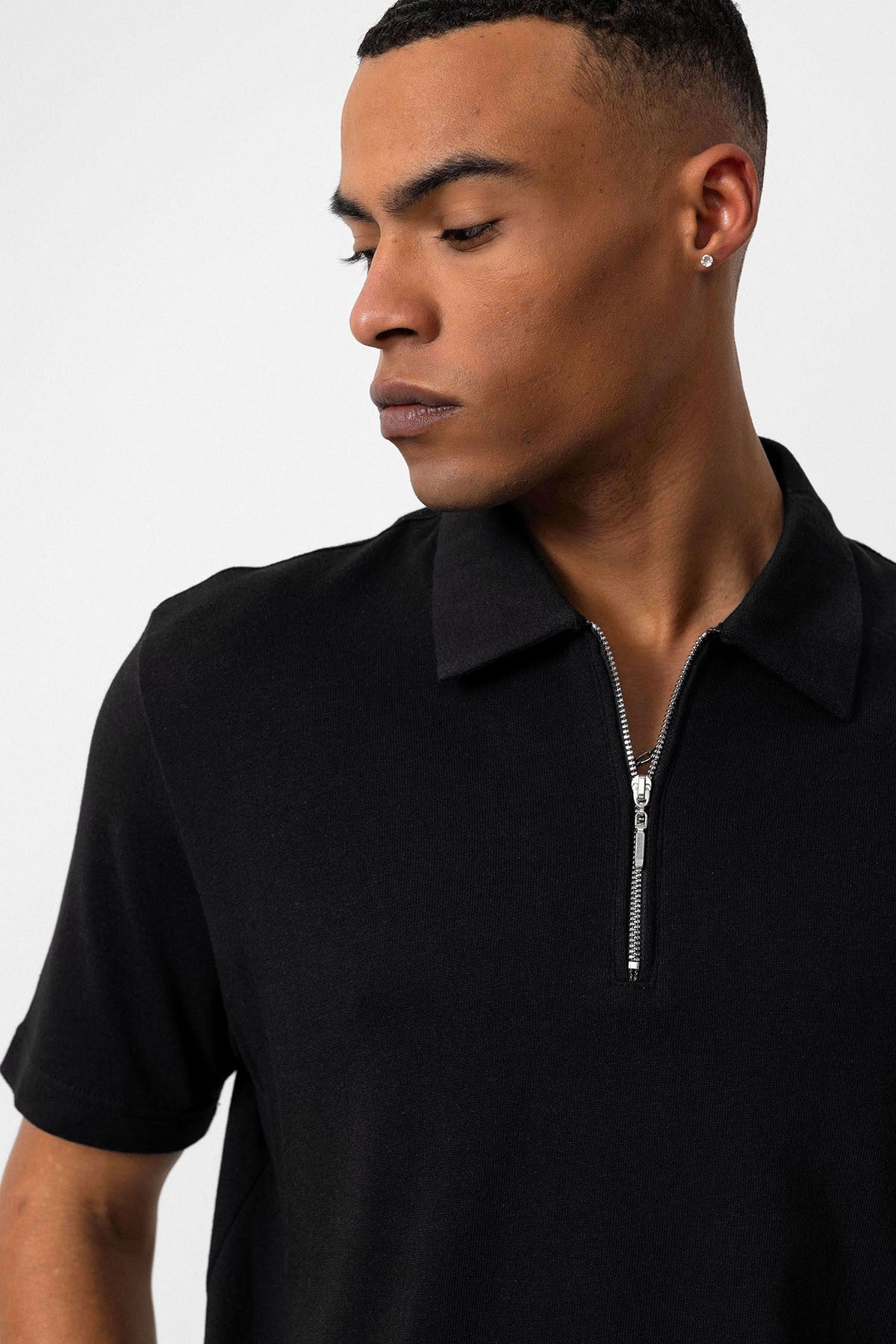 Antioch Polo-Neck Zipper Men's T-Shirt