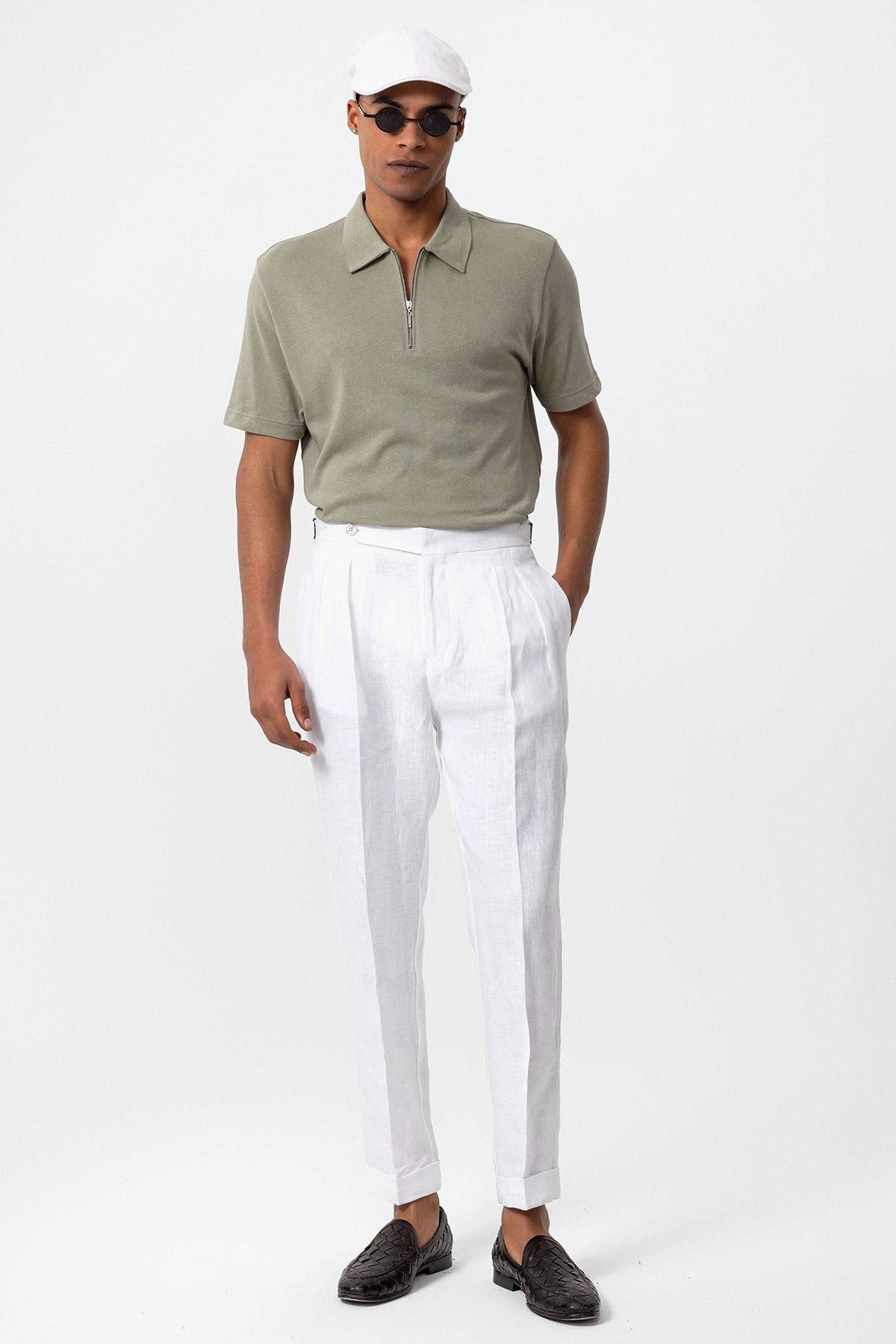 Antioch Polo-Neck Zipper Men's T-Shirt