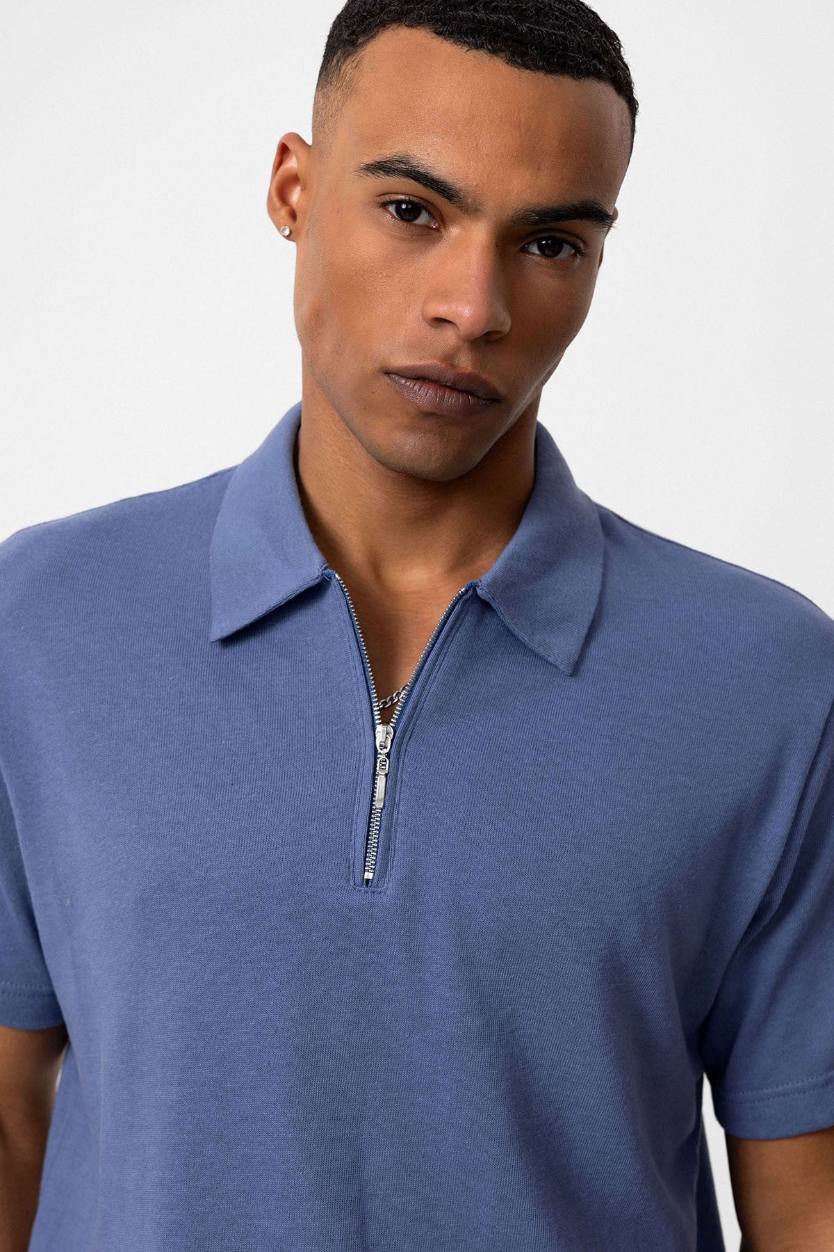Antioch Polo-Neck Zipper Men's T-Shirt