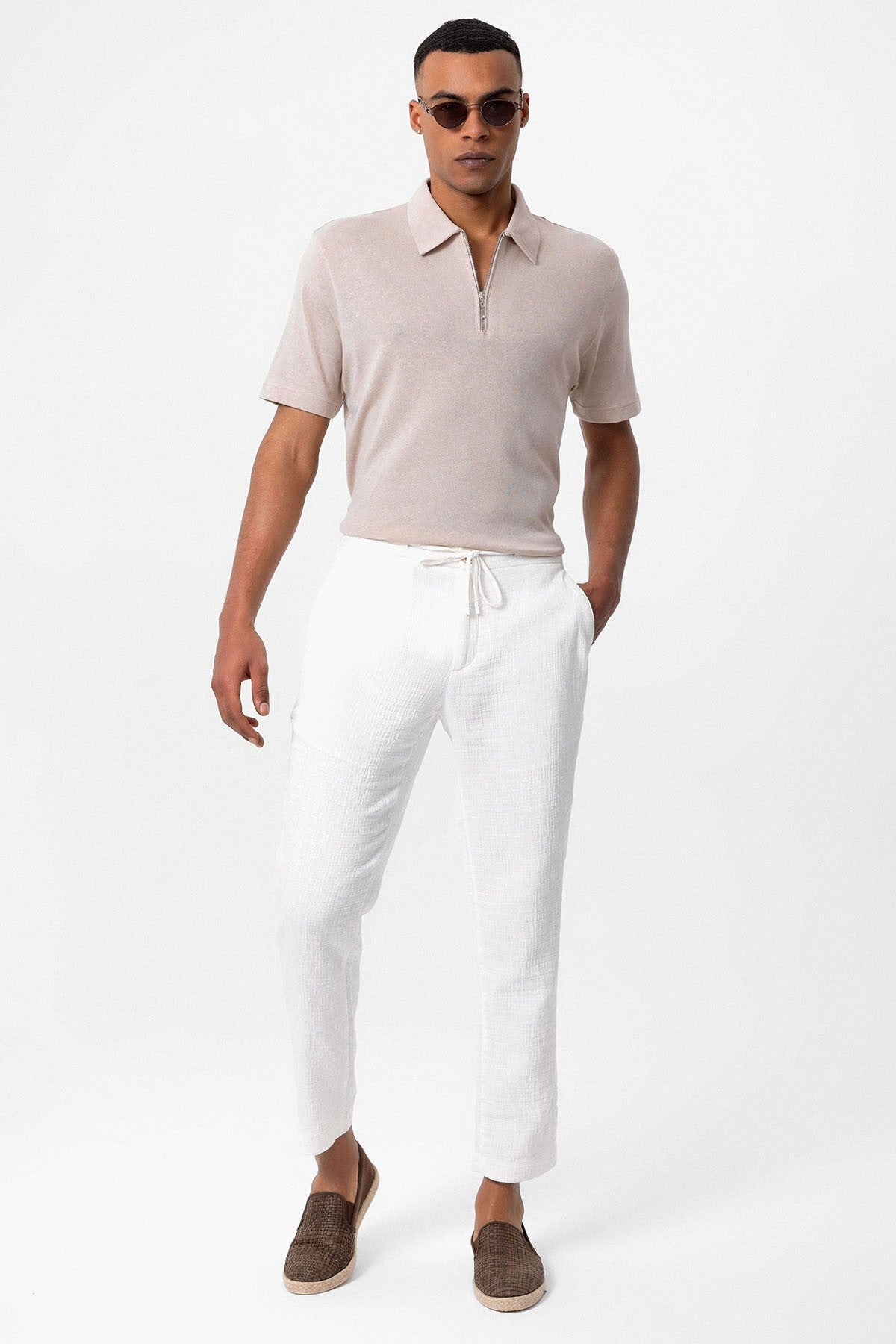 Antioch Polo-Neck Zipper Men's T-Shirt